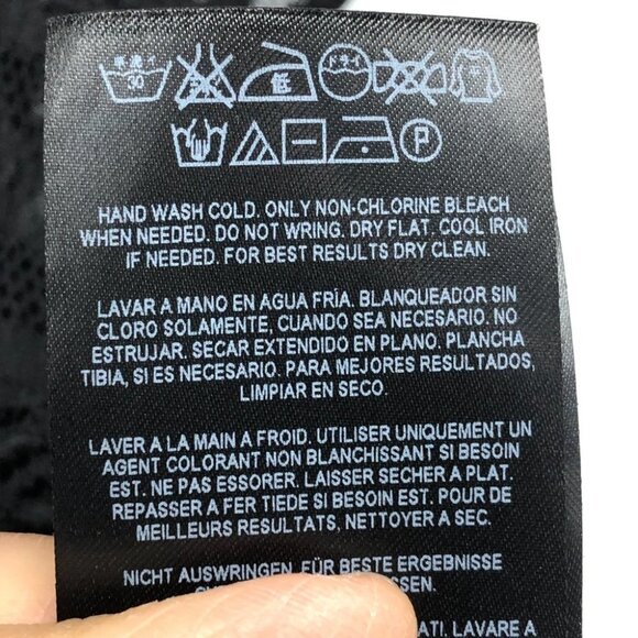 Guess Black Lace Chevron Sheer Short Sleeve Top size S - Picture 10 of 16